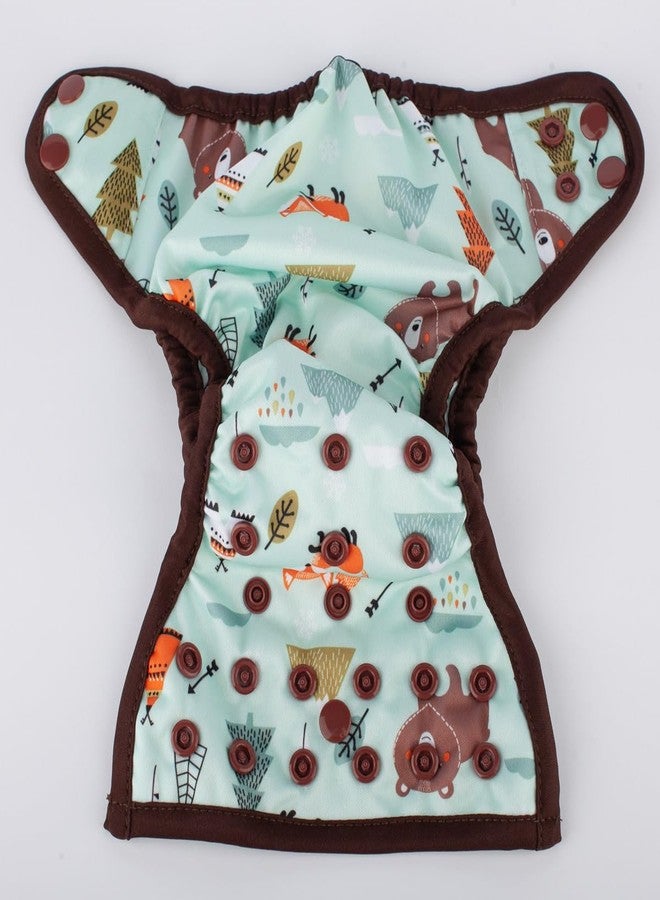 Sigzagor Newborn Baby Diaper Nappy Cover 4.4lbs to 10lbs (Teepee Bears) - Image 3